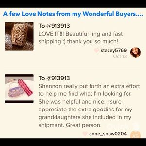 ❤️💕Love Notes from Happy Buyers...💕❤️